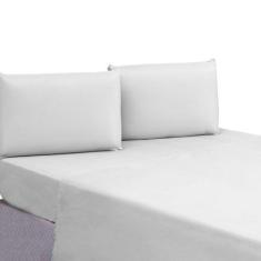 Imagem de Lençol Casal Liso Avulso Sem Elástico Para Revenda Cama Box Microfibra