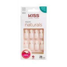 Imagem de Unha Postiça Kiss Salon Natural Quadrado Curto com Aba 28 Unidades