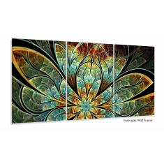 Imagem de Quadro Decorativo Flor Fractal 120x60 3 peças