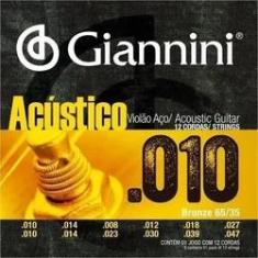 Imagem de Encordoamento P/ Violao Giannini Geswa12 Bronze 65/35 12cor