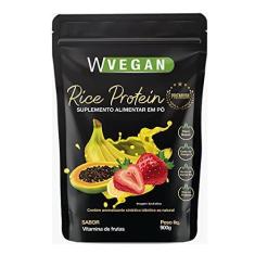 Imagem de W Vegan Rice Protein Premium 900G Sabor Vitamina De Frutas