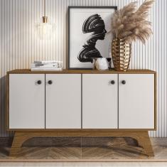 Imagem de Aparador Buffet Para Sala De Jantar 1,35m Off White Ype Lívia New Ceval
