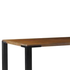 Imagem de Mesa Sala de Jantar Cozinha Bladel 140cm Grafite Madeira Maciça Rustic Brown - Gran Belo