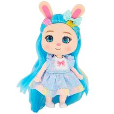 Imagem de Boneca Coleçao ARCO-IRIS Coelho DM TOYS DMT6889 Azul