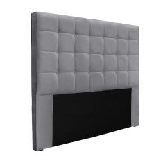 Imagem de Cabeceira Cama Box Solteiro 90 cm Verona Linho Cinza S04 - D`Rossi