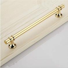 Imagem de Liga de zinco preto ouro porta alças armário de cozinha puxadores de gaveta sólida móveis lidar com móveis de ferragem, ouro, 320mm