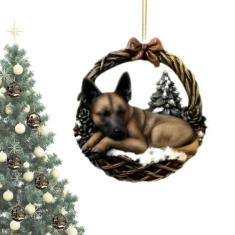 Imagem de Enfeites de Natal para cães, enfeites de acrílico para árvore de Natal, Enfeites de árvore de Natal em acrílico 2D, enfeite de carro para decoração de casa, pi