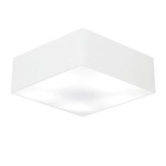 Imagem de Kit/2 Plafon Quadrado Md-3002 Cúpula em Tecido 15/50x50cm Branco - Bivolt