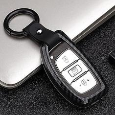 Imagem de TPHJRM Capa da chave do carro em liga de zinco, adequado para Hyundai i10 i20 i30 HB20 IX25 IX35 IX45