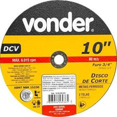 Imagem de Disco de Corte 254,0X3,2X19,05 DCV - Vonder