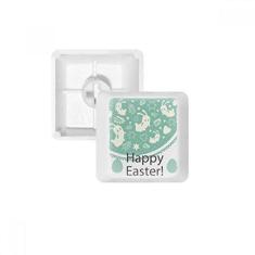 Imagem de Kit de atualização para jogos com teclado mecânico PBT Happy Easter Day Green Colorful Egg Bunny