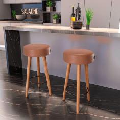 Imagem de Kit 2 Banquetas Londres Cor Café - Speciale Home