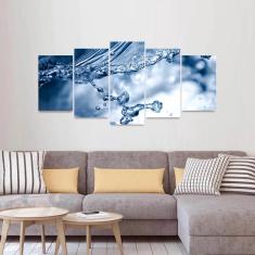 Imagem de Quadro decorativo Arte Splash de Água Mosaico 5 Peças