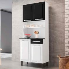 Imagem de Cozinha Compacta Itatiaia Pratika com 4 Portas, 1 Gaveta e 5 Prateleiras - 80cm de largura