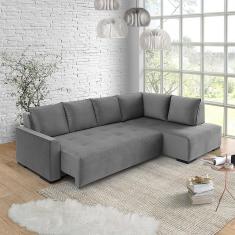 Imagem de Sofá Andros 3 Lugares e Chaise Estofama