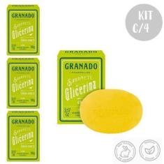 Imagem de Kit C/4 Sabonetes Em Barra Vegetal De Glicerina Erva Doce Granado 90G