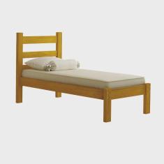 Imagem de Cama Solteiro Em Madeira Maciça Reforçado Rubi Mel Nemargi