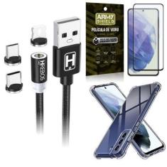 Imagem de Capinha Galaxy S21 Fe + Cabo Magnético 2M + Pelicula 3D - Armyshield