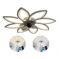 Imagem de Ventilador De Teto Soquete De Luz Com Luzes LED e Controle Remoto Regu