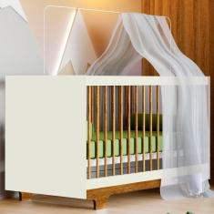 Imagem de Berço Mini Cama Flocos 100% Mdf Com Colchão Branco/ypê - Tigus