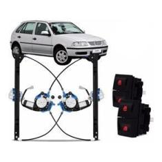 Imagem de Kit Vidro Elétrico Tragial Gol Saveiro Parati G3 4 Portas