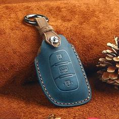Imagem de TPHJRM Capa de chave do porta-chaves do carro em couro, adequado para Hyundai IX20 IX25 IX30 IX35 IX45 Tucson Elantra Avante Accen Verna Sonata