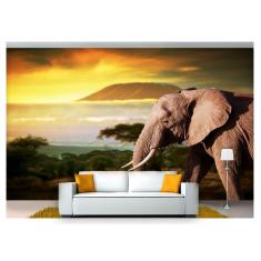 Imagem de Papel De Parede Animais Elefante África 3D Anm185