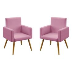 Imagem de Kit 2 Poltronas Nina Sued Rosê Aradecor