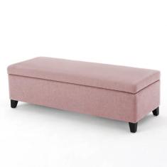 Imagem de Recamier Bau Julia 1,60M Suede Rosa Bebe  - Inova Decor - Inova Decora