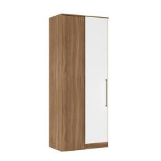 Imagem de Guarda Roupa Armário De Canto 1 Porta Com Maleiro Escócia Amêndola/Bra