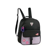 Imagem de Bolsa Mochilha De Costas Preta Nylon Luluca Oficial Lulike LU2959PT