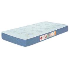 Imagem de Colchão Solteiro Sleep Max Espuma D45 100X200x15cm Branco/Azul - Casto