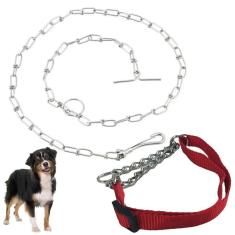 Imagem de Coleira Cachorro Semi Enforcadora Aço Zincado Rua Pet