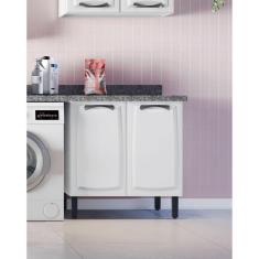 Imagem de Balcão 80cm 2 Portas Sem Tampo New Premium Branco