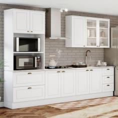 Imagem de Cozinha Compacta de 04 Peças com Aéreo de Vidro Nova York Henn