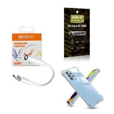 Imagem de Capinha Samsung A54 + Adaptador P2 Para Tipo C + Película 3D - Armyshi