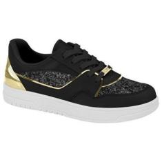 Imagem de Tênis Feminino Casual Maxxi Glitter Preto Dourado Vizzano 1419.105-Feminino