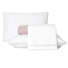 Imagem de Jogo De Lençol King Linea Percal 200 Fios 4 Peças - Rose