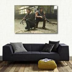 Imagem de Quadro decorativo The Walking Dead Rick e Daryl - Tela em Te