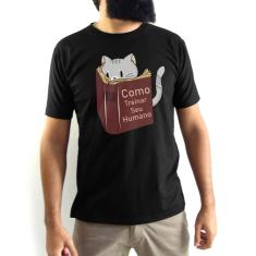 Imagem de Camiseta Masculina Gato Como Treinar Seu Humano 