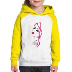 Imagem de Moletom Infantil Salão De Beleza Maquiagem - Foca na Moda, Branco, Ama