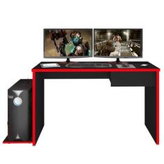 Imagem de Mesa para Computador Notebook Desk Game DRX 8000 Preto/Vermelho - Mpoz