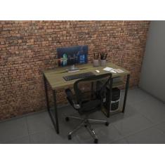 Imagem de Escrivaninha  Para Computador Estilo Industrial 1,36m(MDF) - Lenna Dec
