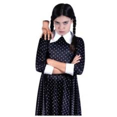 Imagem de Fantasia Wandinha com Mãozinha Super Magia Tamanho G - Baby Brink