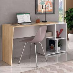 Imagem de escrivaninha urban carvalho e branca