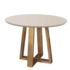 Imagem de Mesa De Jantar Natale 120 X 120cm Tampo Off White