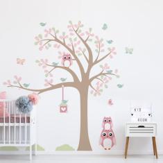 Imagem de Adesivo de Parede Infantil Árvore Coruja Baby - Quartinhos