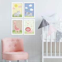 Imagem de Quadros Para Quarto De Menina Safari Moldura  22X32cm