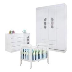 Imagem de Quarto de Bebê Lívia com Berço Lila  Brilho - Phoenix
