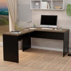 Imagem de Mesa De Escritório Em L 1.40x1.50 Netmobil Tampo 30mm (Nogal)